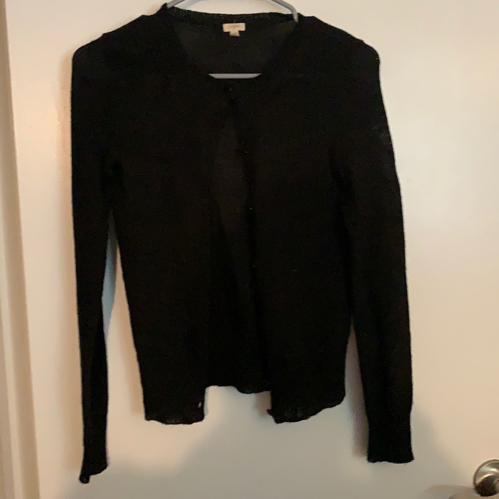 Black, wool, J Crew, XS cardigan